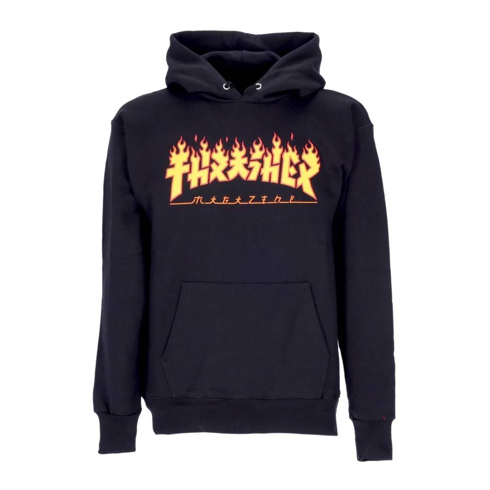 Thrasher - Godzilla Flame Hood Herr Hoodie Sweatshirts & Hoodies - Herr - XL - Bomull