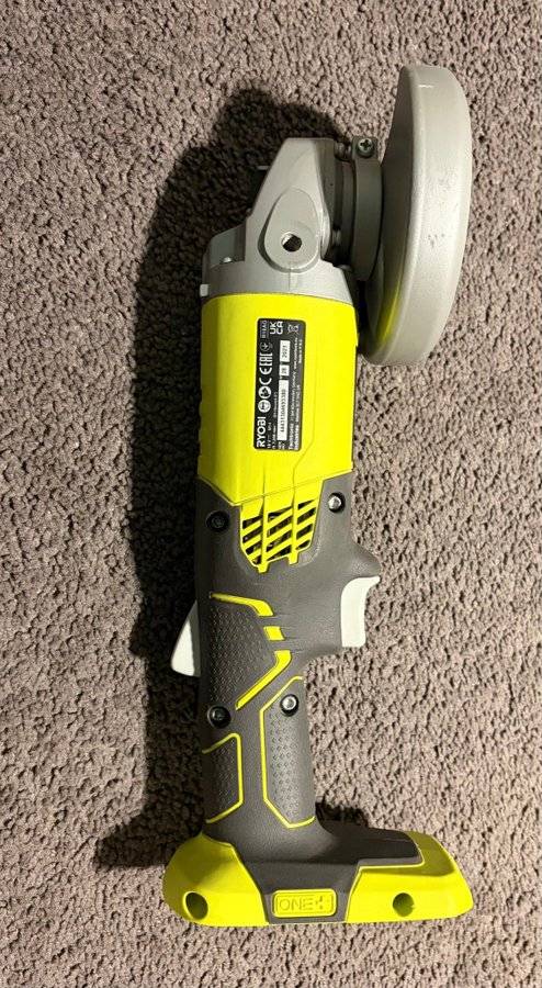 ENDAST ANVÄND EN GÅNG RYOBI ONE+ R18AG 18V VINKELSLIP –– 115MM