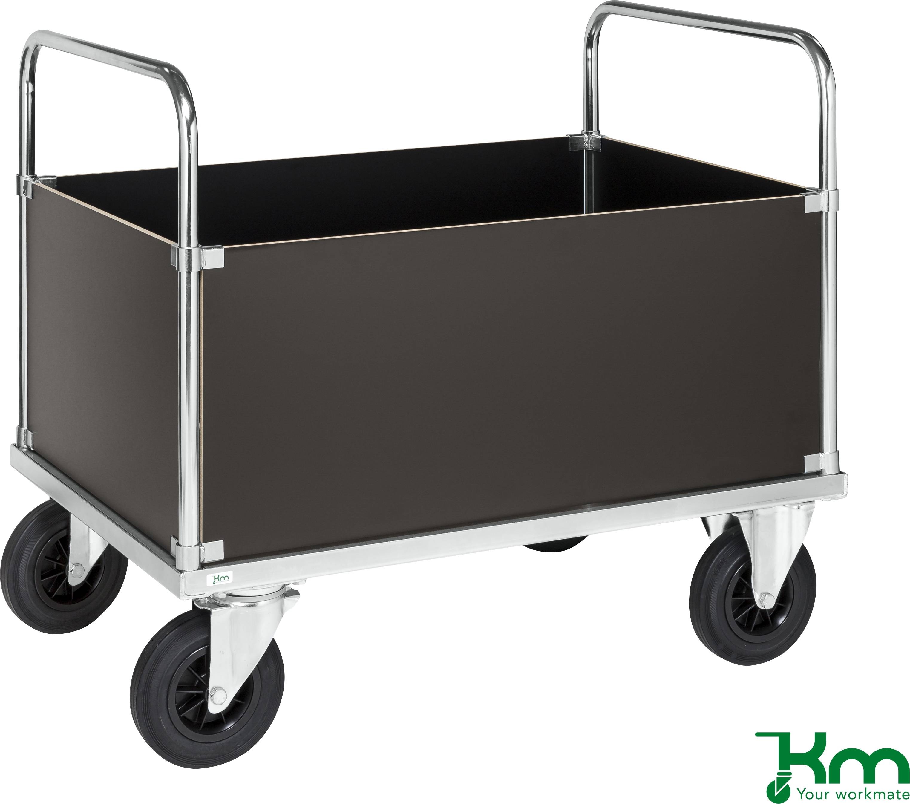 Flexi 630 m/4 høje sider, 100x70x90, stål/laminat