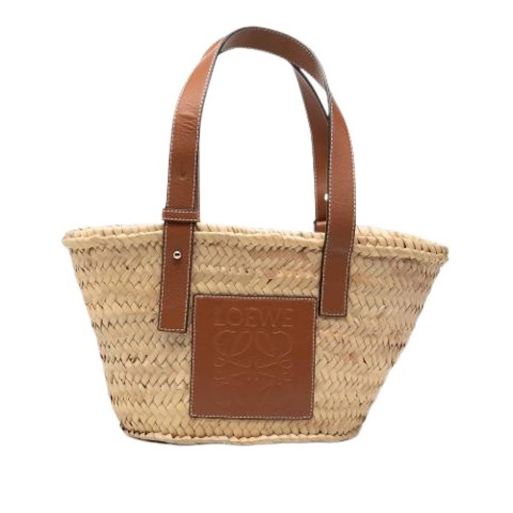 Loewe Pre-owned Pre-owned Raffia Tote Bag - Vintage - Dame - Beige - ONE SIZE - Uld