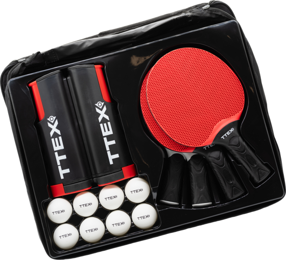 Ttex Play Anywhere Set Bordtennisracket Black/red/white - One Size