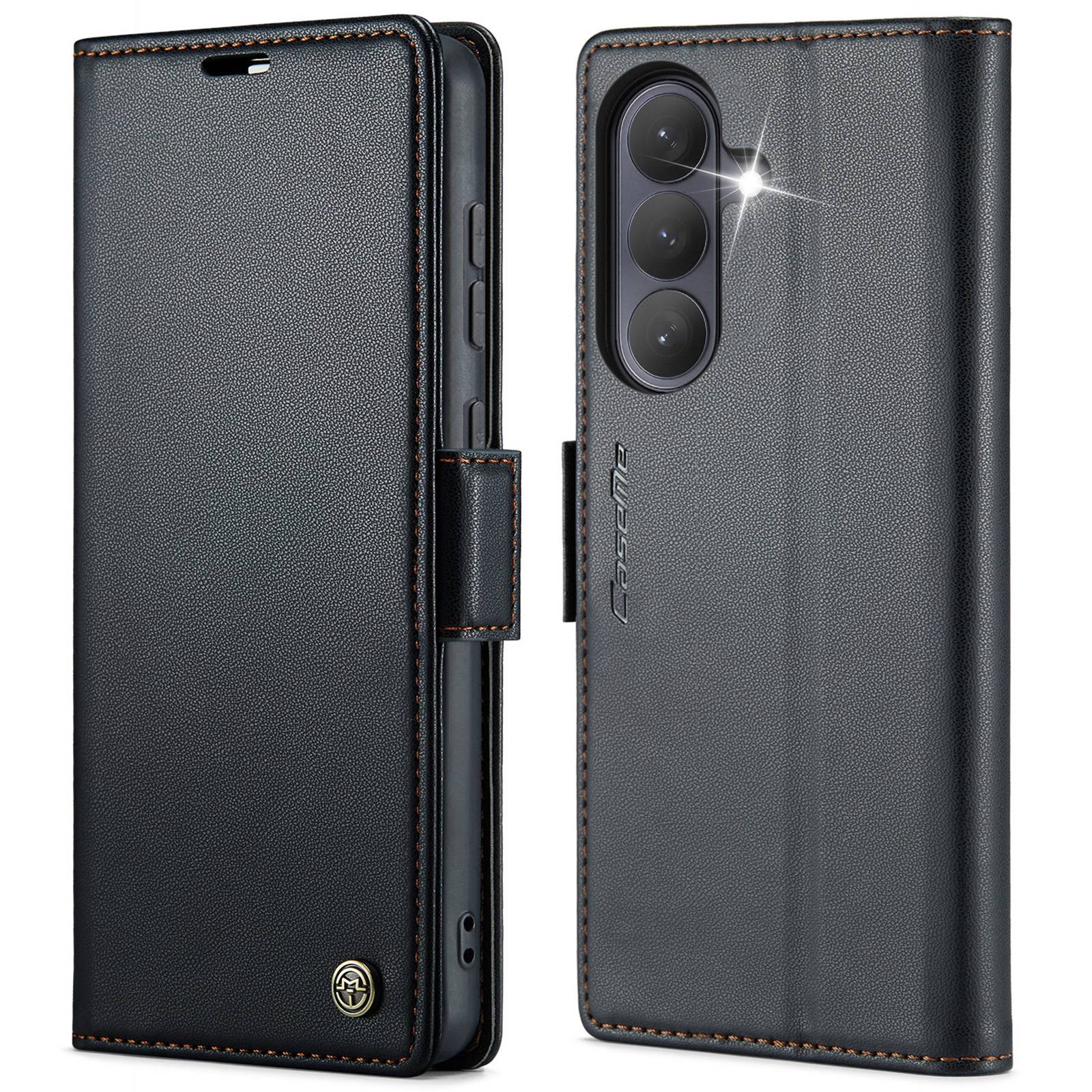 CaseMe Samsung Galaxy A57 Slimmat RFID-plånboksfodral, Svart