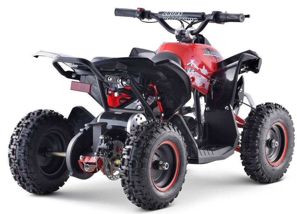 EL Mini ATV Renegade 1000W - Elektrisk Mini ATV med Fartbegrænser og LED Lys (Rød)