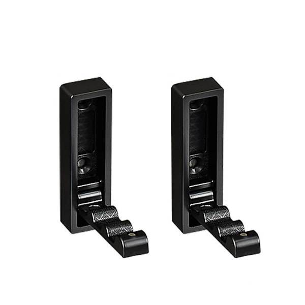 Vikbar Fyrkantig Krok - Matt Svart - 2-pack