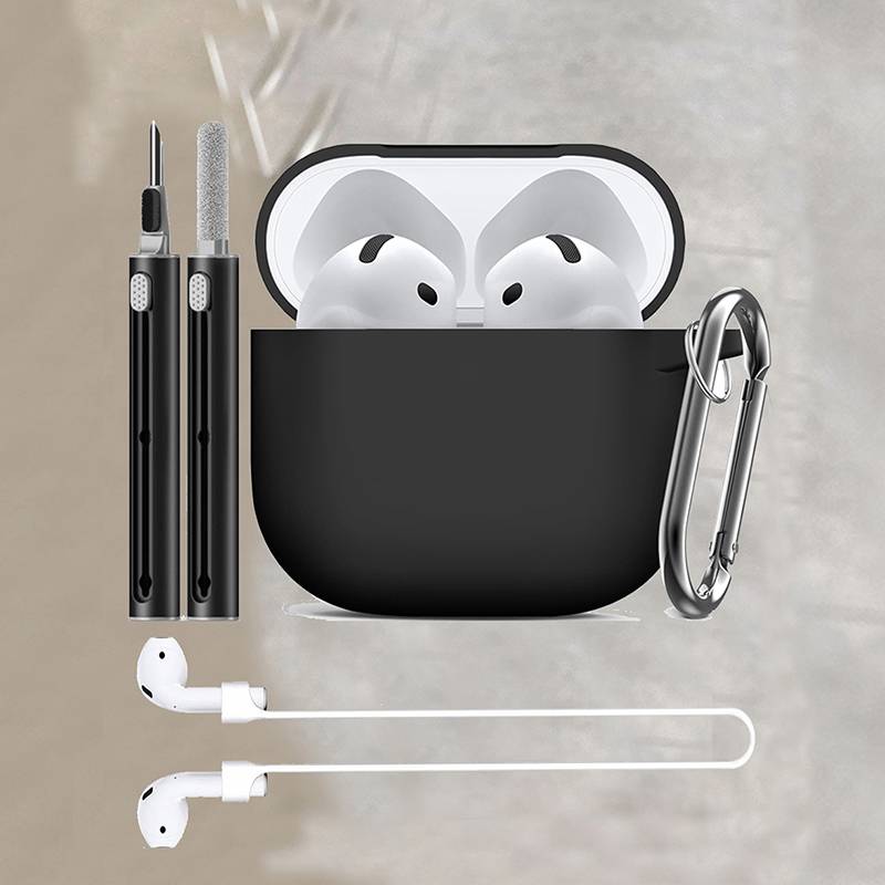Silicone Earphone Case For Apple AirPods 4 Case Wireless Headphones Earbuds Case with Hook