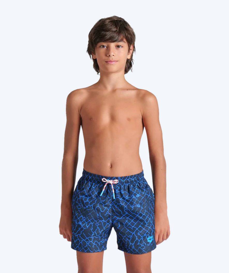 Arena badshorts för pojkar - Water Prints - Mörkblå - Speedo - Badshorts barn