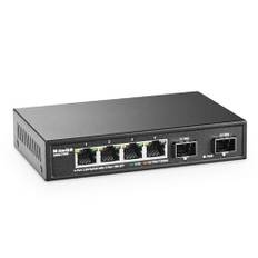 MokerLink 4 Port 2.5G Ethernet Switch mit 2x10G SFP, 4 x 2.5G Base-T Ports kompatibel mit 10/100/1000Mbps, Metall Unmanaged Fanless Network Switch