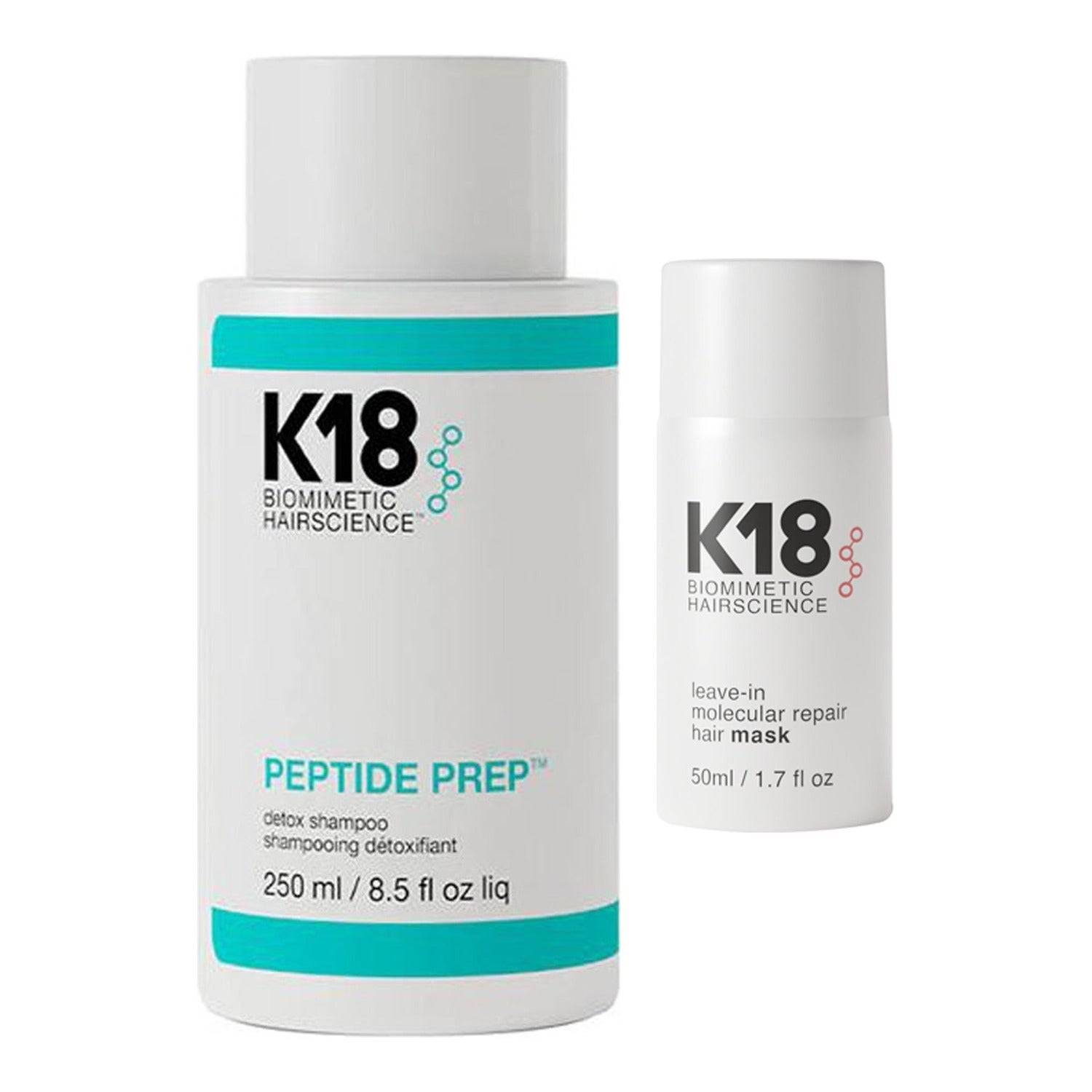 K18 Detox Shampoo & Leave-In Repair Mask 250 + 50 ml