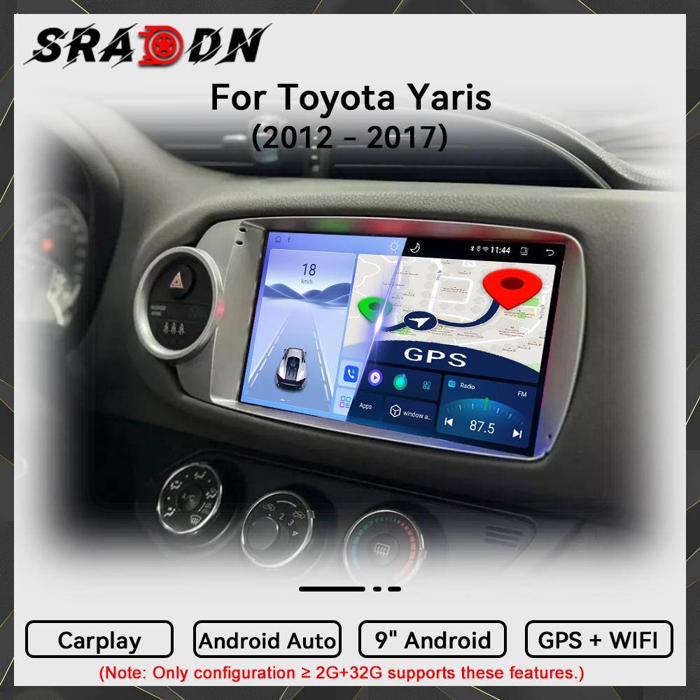 For Toyota Yaris 2012 - 2017 Android Car Radio Multimedia Video Player Navigation GPS Carplay Touch Screen Auto Stereo Intelligent Systems