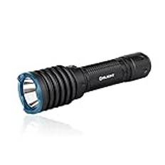 OLIGHT Warrior x 3 LED-ficklampa 2 500 lumen 560 meter ljusvidd, USB uppladdningsbar ljus taktisk ficklampa IPX8 vattentät med glasbrytare för utomhusbruk, camping, vandring (svart)