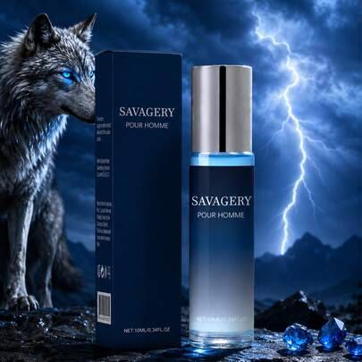GAZIPOO 10 ml Beast Rollerball parfymolja, träig doft, långvarig doft, fräsch och naturlig, delikat textur, mild och icke-irriterande, kompakt och bär
