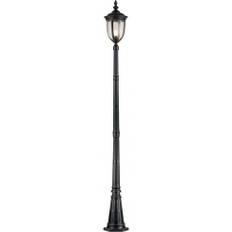 Cleveland Udendørs bedlampe i aluminium og glas H232,5 cm 1 x E27 - Antik bronze/Klar med dråbeeffekt