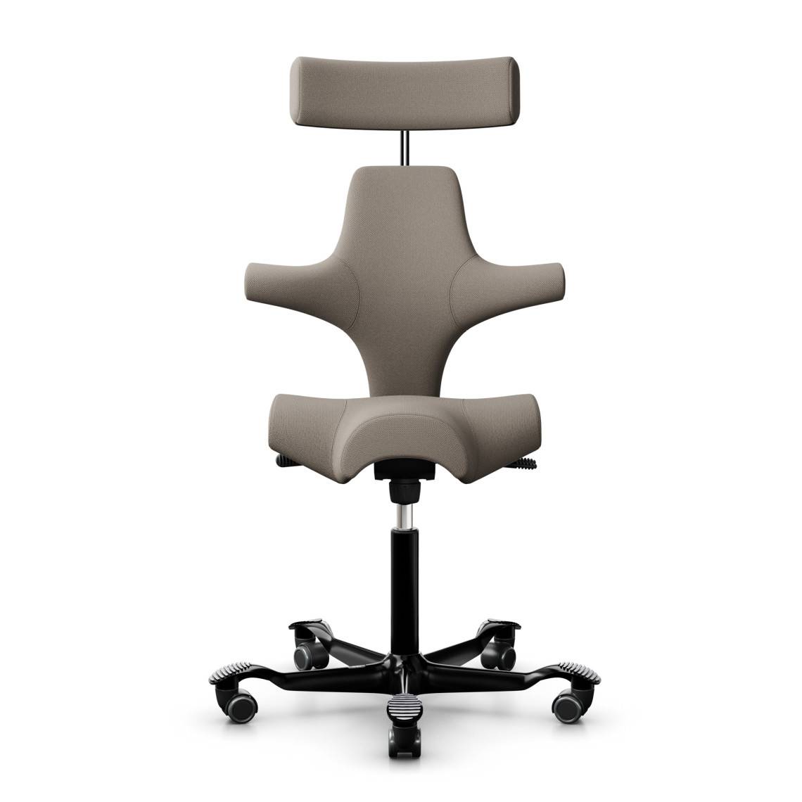 Kontorstol HÅG Capisco 8107, Farve Beige (SC60129), Understel Sort, Liftomat 265 mm, Fodring Nej.