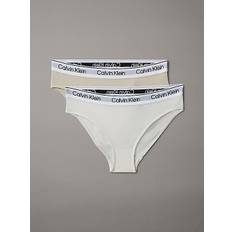 2 Pack Girls Bikini Briefs - Icon Cotton Stretch - Pink - 10-12