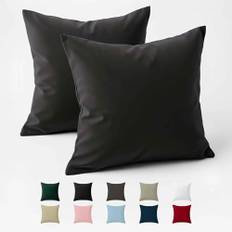 Dreamzie - Kuddfodral 65x65 Renforcé Bomull (Set om 2) - Anthracite - Tätt vävd med 57 trådar/cm² - Kudde 65 x 65 cm - Oeko Tex-certifierad