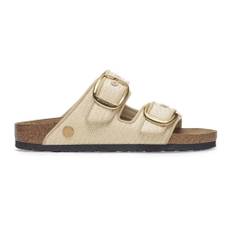 Birkenstock, Sko, Dame, Beige, 41 EU, Naturlige Big Buckle Raffia Sandaler