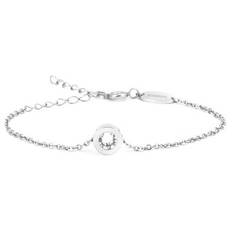 Blomdahl - Grand Bezel Crystal Silver 8mm armbånd