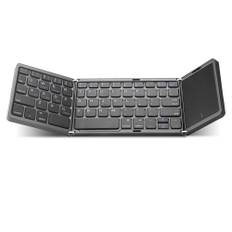 Foldable Bluetooth Wireless Keyboard Rechargeable with Touchpad for Windows, iOS, Android Tablet, Smartphone - Black