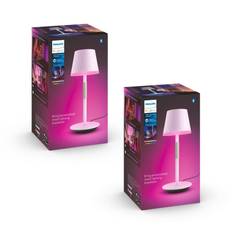Philips Hue - 2 x Belle Bærbar Lampe Hvid (Pakke) - Fri fragt og klar til levering - Prismatch