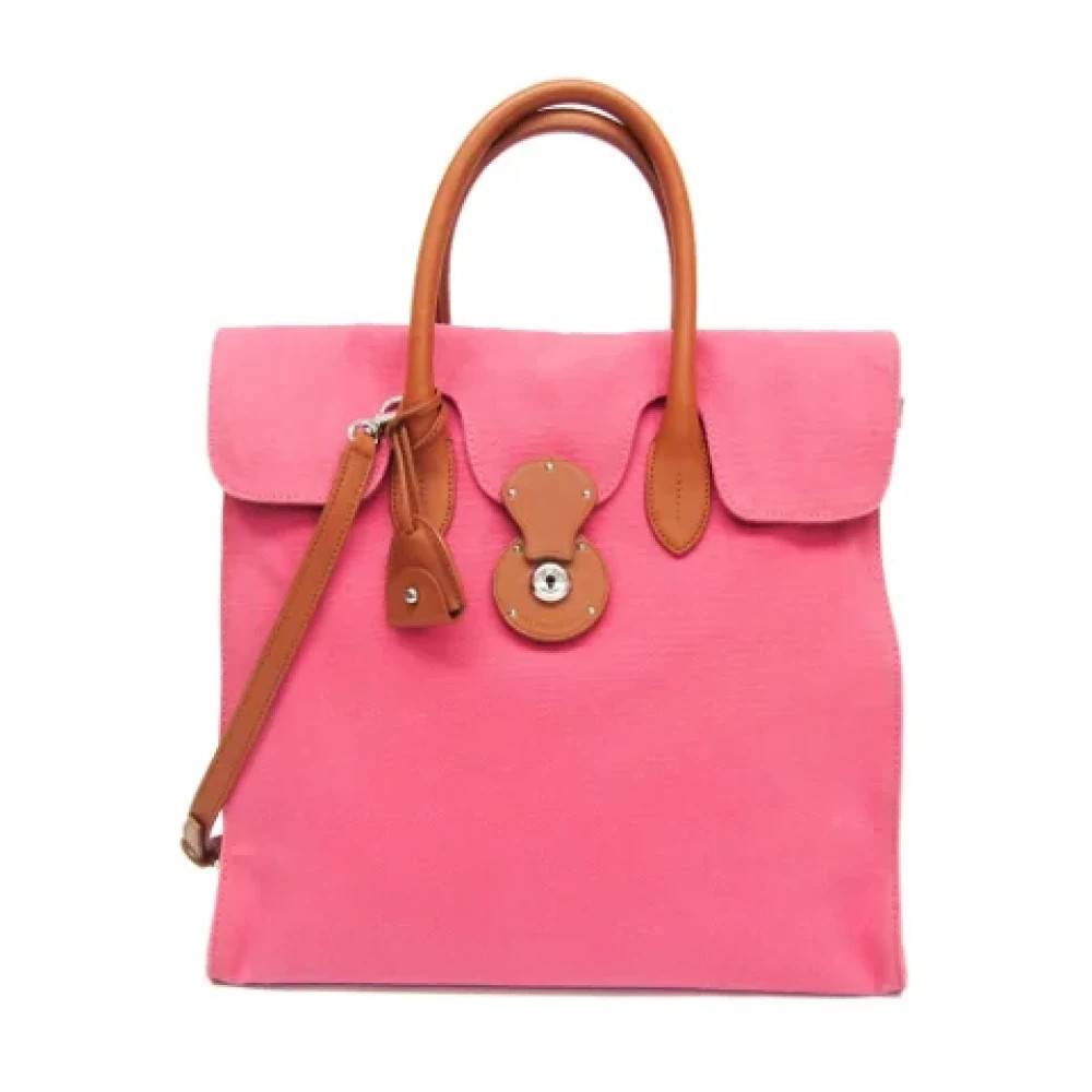 Ralph Lauren Pre-owned Pre-owned Laeder hndtasker - Vintage - Dame - Lyserød - ONE SIZE -