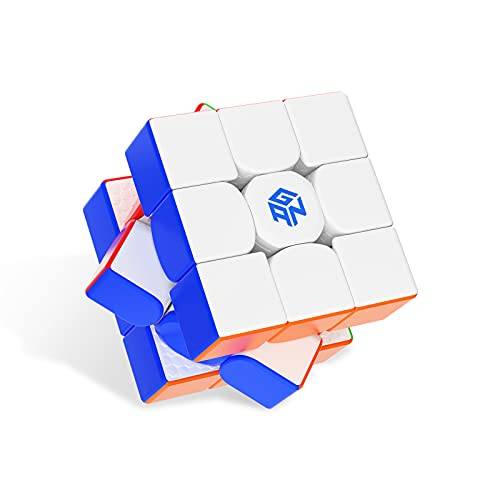 GAN 11 M, 3x3 Magnetisk Speedcube Utan Klistermärken Gans Magisk Kub Utan Klistermärken Frostad Yta (Vit Insida)