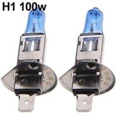2 st h1/h4/h7 55w/100w xenongas halogenstrålkastare vita lampor 12v 5000k glödlampor carros exteriör bil - Vit h1 100w