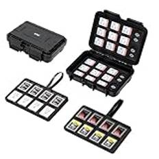 KIWIFOTOS 114 fack utomhus minneskort fodral för TF-kort SD XQD CF B IP67 vattentät SD-korthållare för 76 Micro SD + 22 SD + 16 CF/XQD-kort (endast fodral)