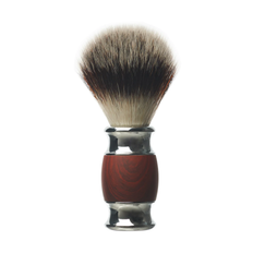 Wood & Steel Luxury Shaving Brush - Brown - 01