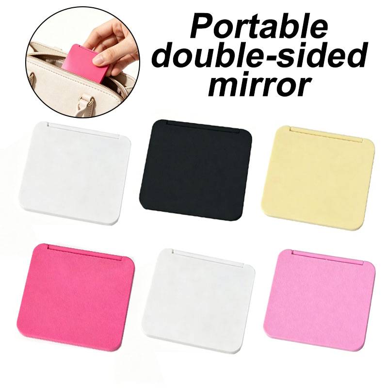 New 2-Face Portable Mirror Square Lash Makeup Mini Pocket Mirror Small Double-Sided Makeup Mirror HUAZJ13