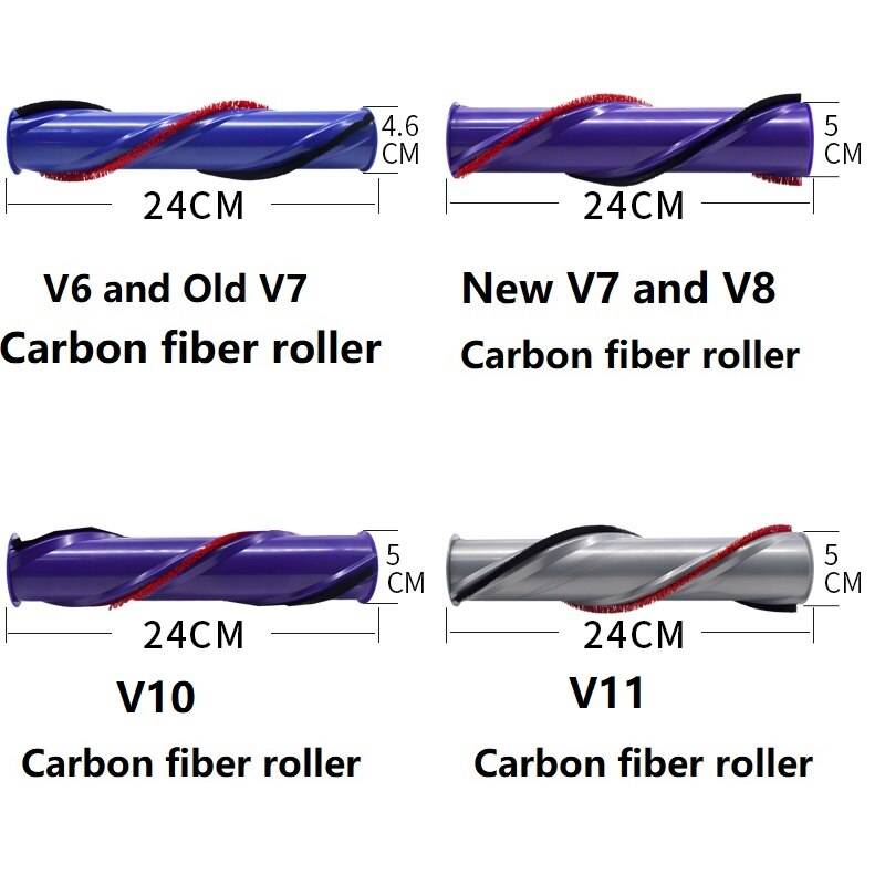 Rullborststång för dyson v6 v7 v8 v10 v11 sladdlös borstvalsrengöringshuvud borststångsrulle 966821-01 delar byt ut borste ricambi - V6