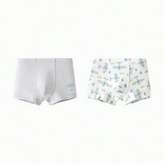 Pojkens modala boxershorts, antibakteriella shorts, 2 förpackningar - vit grå ton (8Y,10Y,12Y,3-4Y,5Y,18-24M,14Y,15Y,16Y,7Y,13Y)