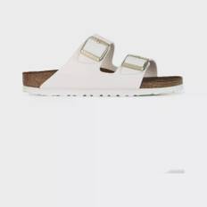 Birkenstock, Skor, Dam, Vit, 35 EU, Läder, Sandaler Arizona Birko-Flor Patent