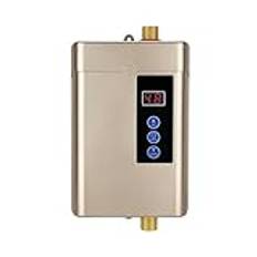 Snabbvattenberedare, Hushålls Mini Electric WaterHeater Tankless Instant Water Heater Värmemaskin Vattenvärmare för kök badrum(Giallo)