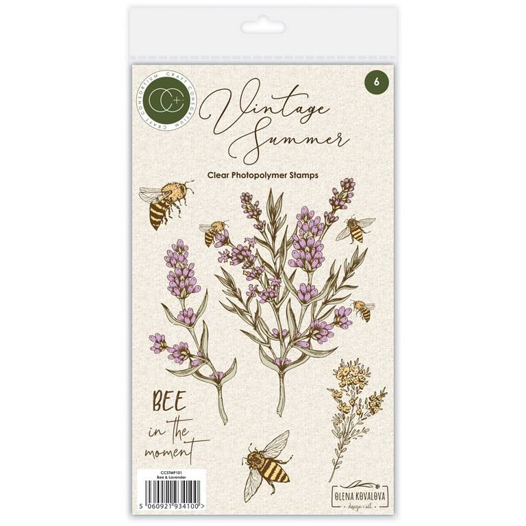 Clearstamps - A6 - Vintage Summer - Bee & Lavender