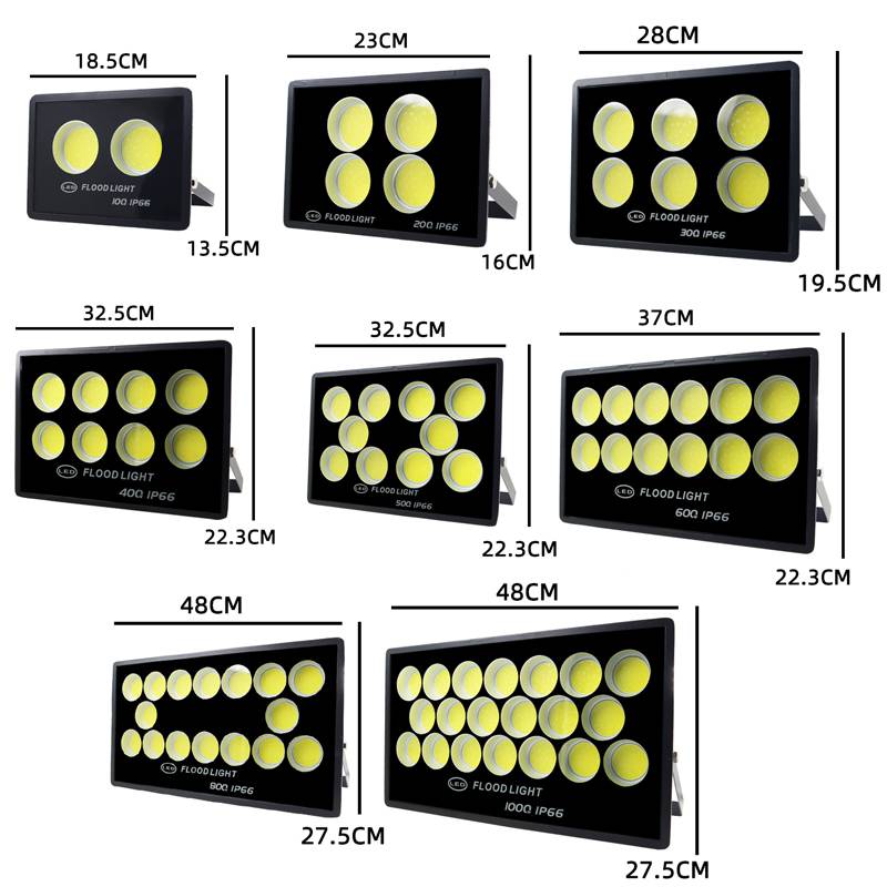 LED Flood Light 100W-1000W AC 220V Outdoor Wall Floodlight Spotlight IP66 Waterproof LED Street Lamp Reflector LED