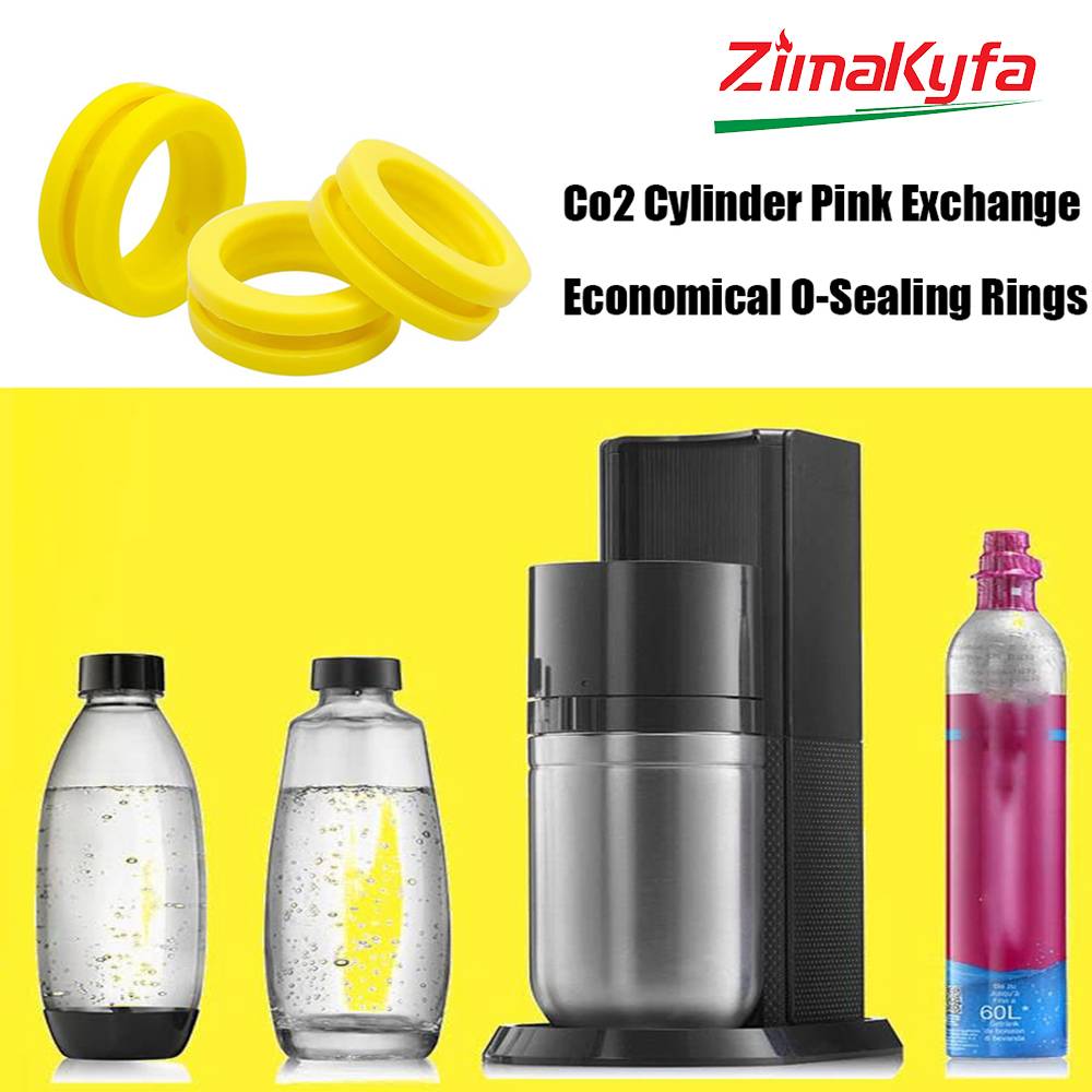 O Ring Soda Machine CO2 Cylinder Exchange Carbonator Silicone Seal Set Gaskets For  New Soda Maker Pink Cylinder
