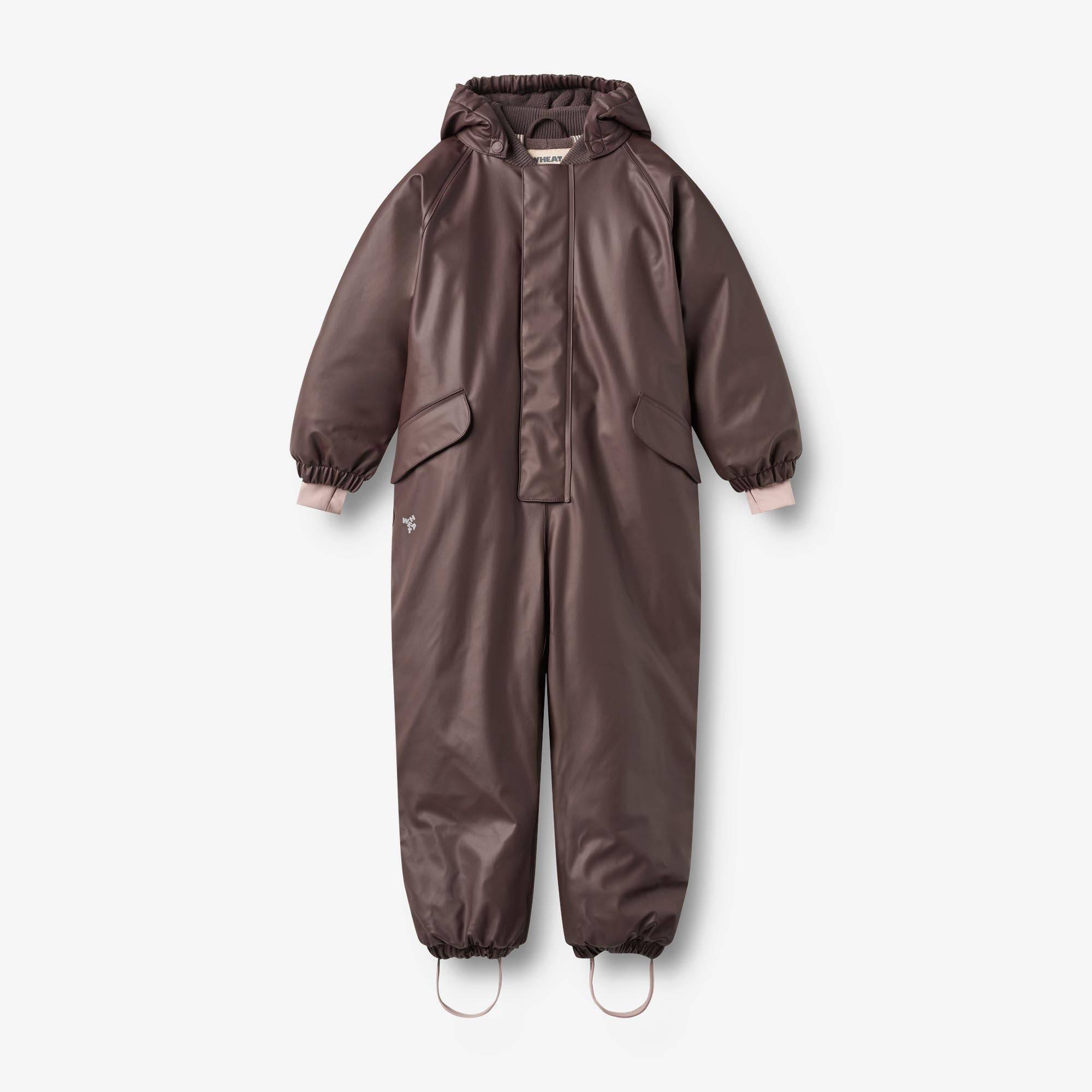 WHEAT® - Gummi Flyverdragt Ludo - chocolate plum - Str 128.