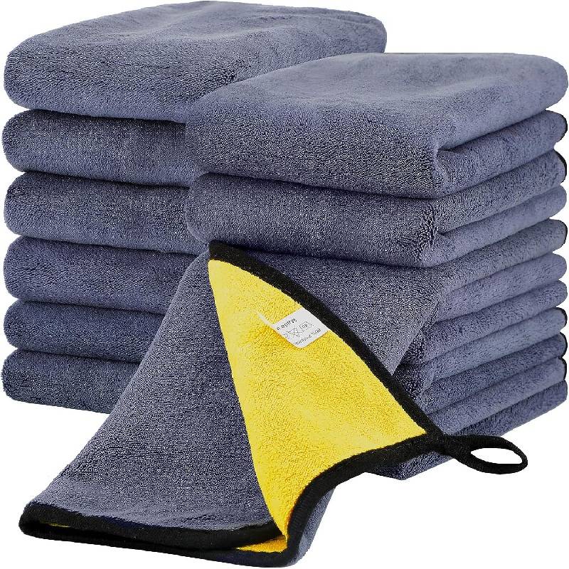 12pcs Thick Cleaning Towels, Car Detailing Cloth, Car Drying, Car Wash Towel, Car Polishing, Wax Drying, Absorbent