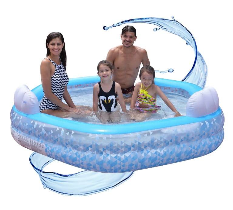 Inflatable Garden Pool With 4 Seats, 223X58 Cm