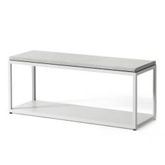 HAY - New Order Bench Combination 150 Light Grey / Remix 123 - TV-bänkar - Stefan Diez - Grå - Metall/Textilmaterial