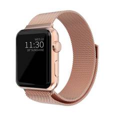 Apple Watch SE 44mm Armband Milanese Loop, Roséguld