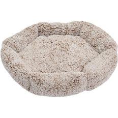 Companion Fluffy rund donut hundeseng Khaki - Ø50/75/100cm