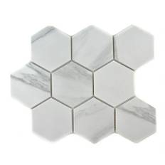 mosaik ws carra hexagon carrara 9,5x11x0,65