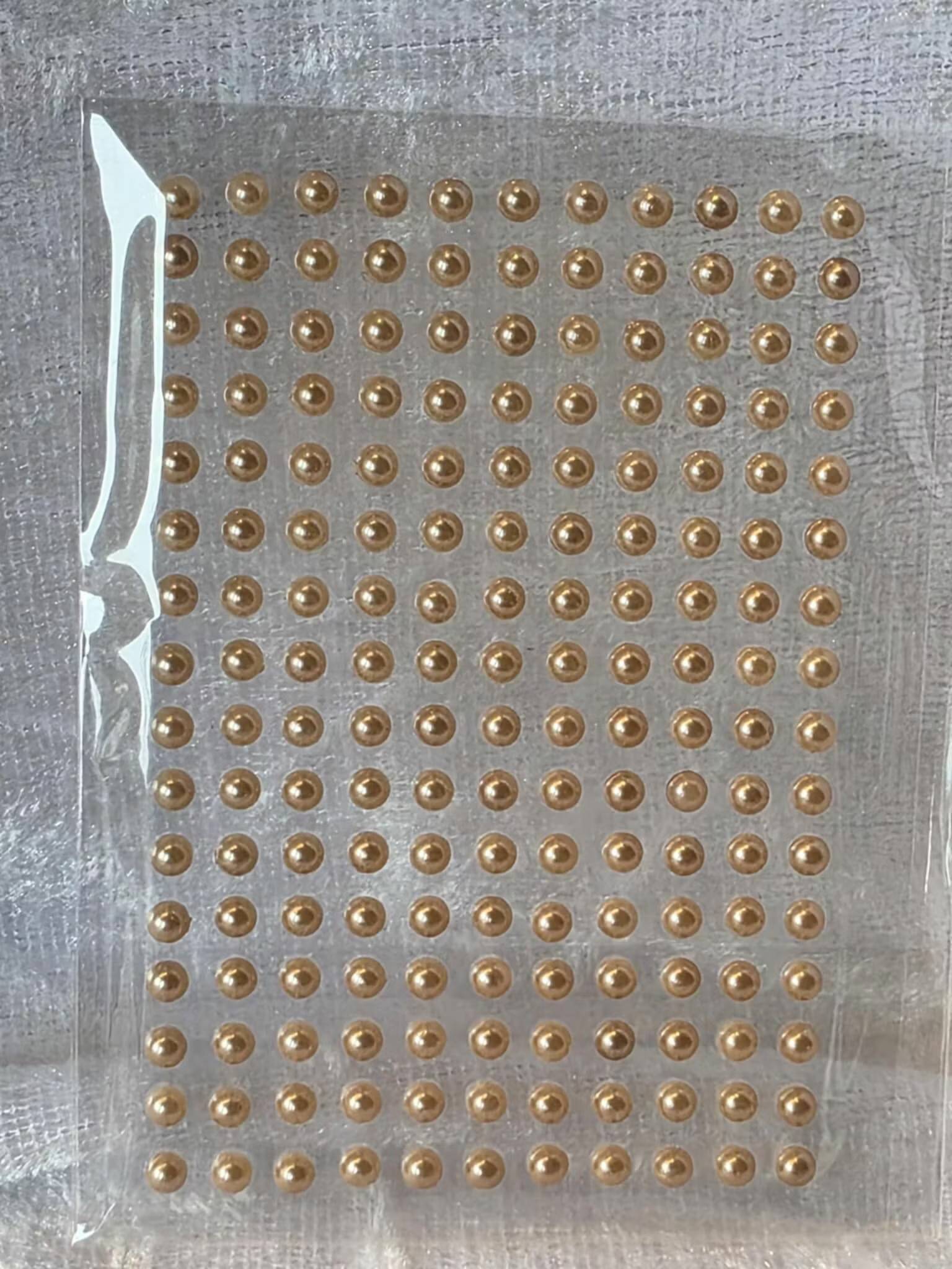 Halvpärlor 3 mm Guldbeige