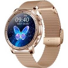 KarenM Lady AMOLED Smartwatch Dafit 1.32 Inch 466x466 High Resolution Fitness Bracelet Tracker KM33 Smart Watch For Women