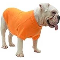 Lovelonglong Bulldog kläder hundkläder tom t-shirt t-shirts för fransk bulldog engelsk bulldog amerikansk pittbulldog 100 % bomull hudvård orange B-L