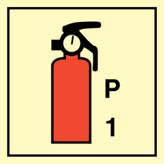 Portable fire extinguishers P 1 150 x 150 mm