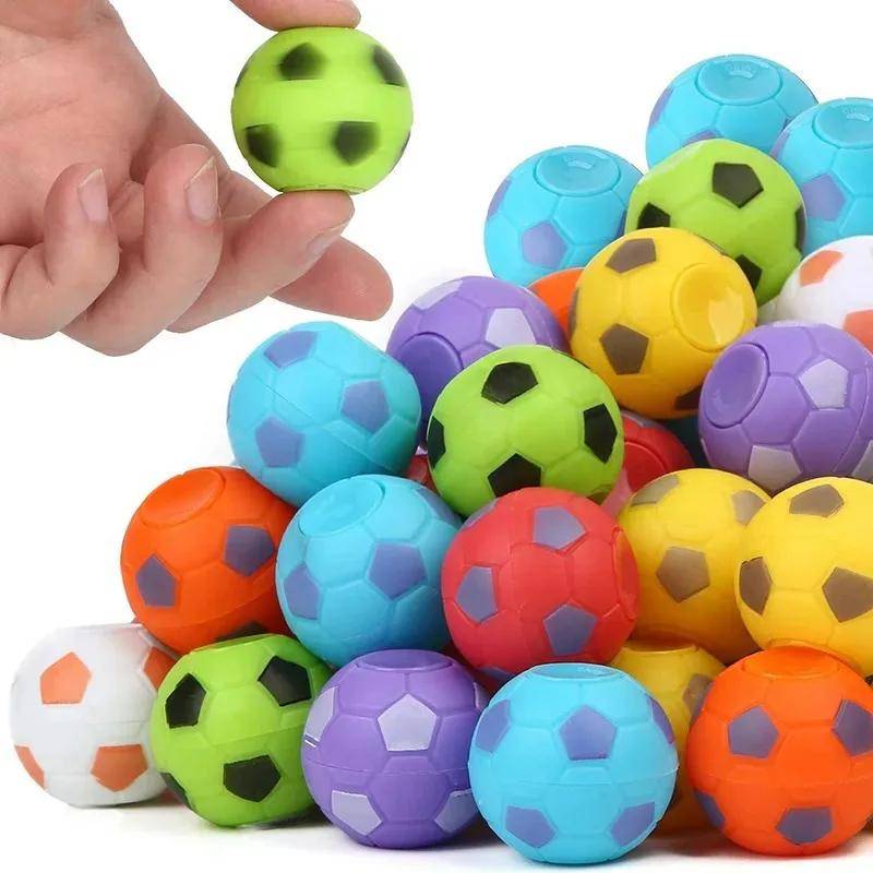 10/30pcs Mini Fidget Spinner Soccer Ball Toy for Kids,Soccer Party Favors Goodie Bag Stuffer,Rotatable Soccer Finger Stress Ball 10Pcs
