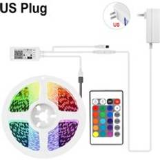 F&#xF6;r apple alexa google home homekit smart life led strip ljus fj&#xE4;rrkontroll siri r&#xF6;st dimbar kontroll wifi rgb smartlife smart lampa - RGB-upps&#xE4;ttning med kontakten / 5m