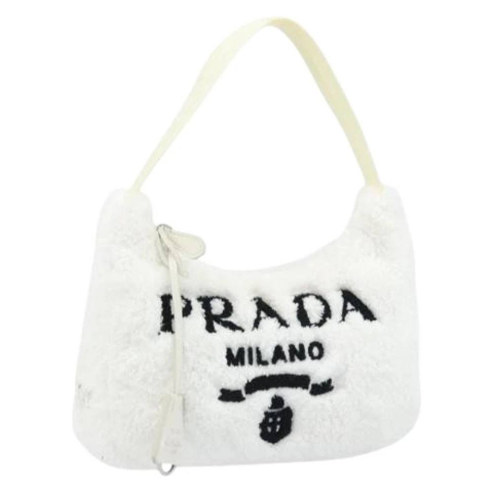 Prada Vintage Pre-owned Vintage Håndtaske - Vintage - Dame - Hvid - ONE SIZE - Uld